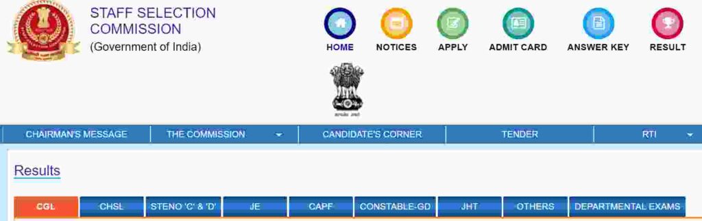 SSC CGL Tier 1 Result