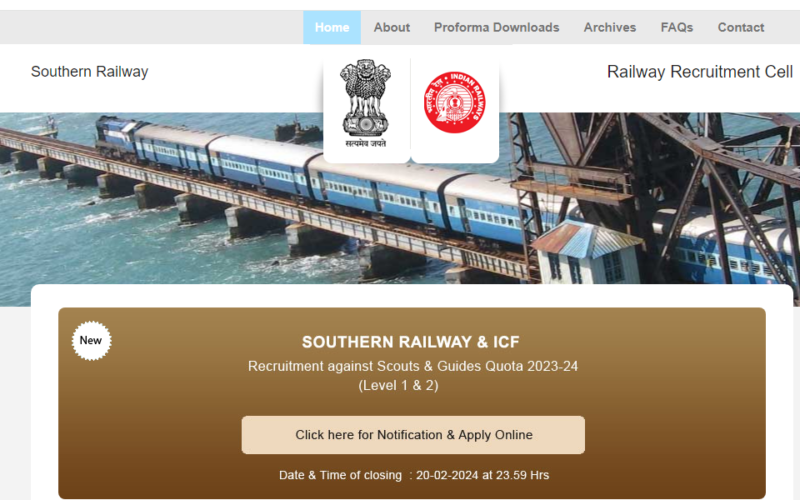 Southern Railway Recruitment 2024