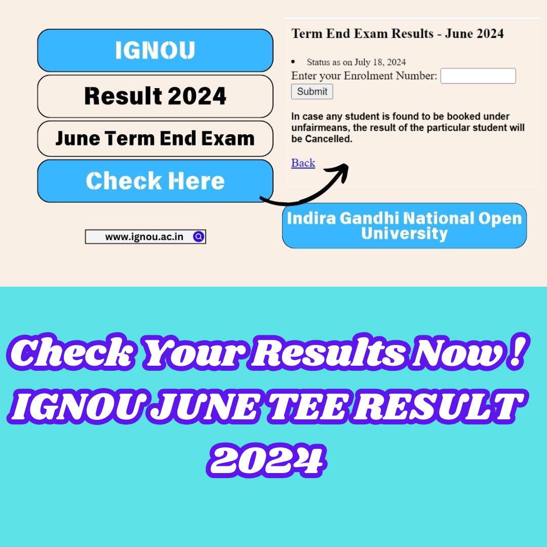 IGNOU June TEE Result 2024 Grade Card Download

