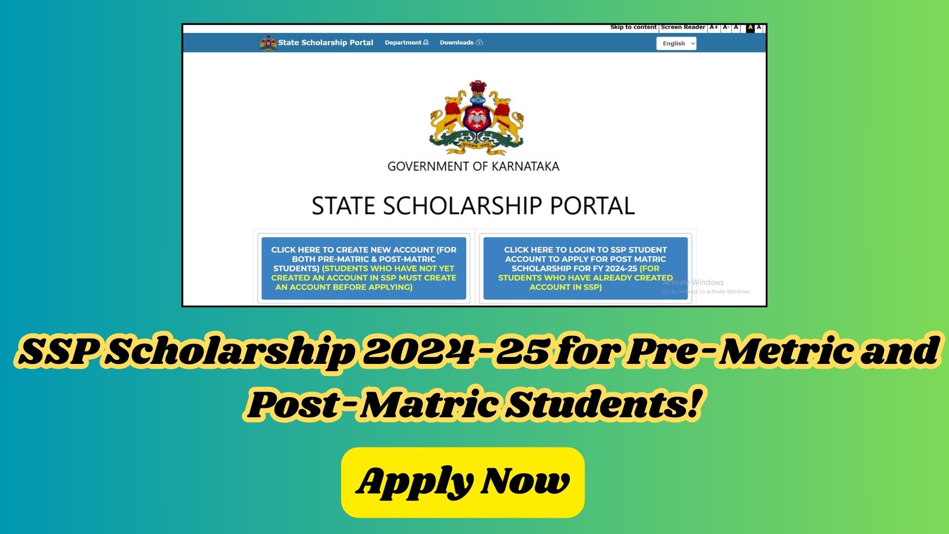 SSP Scholarship 2024-25
