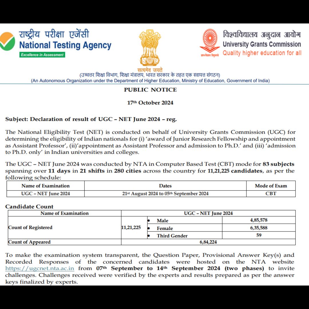 UGC NET June 2024 re-exam